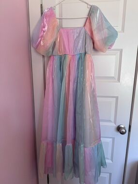 One Loved Babe Rainbow Maxi Dress NWT